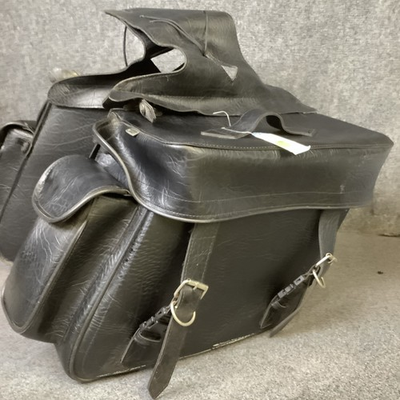 #ad Custom Bilt Leather Saddlebags for Motorcycles Universal 17x7x12 M19A $75.00