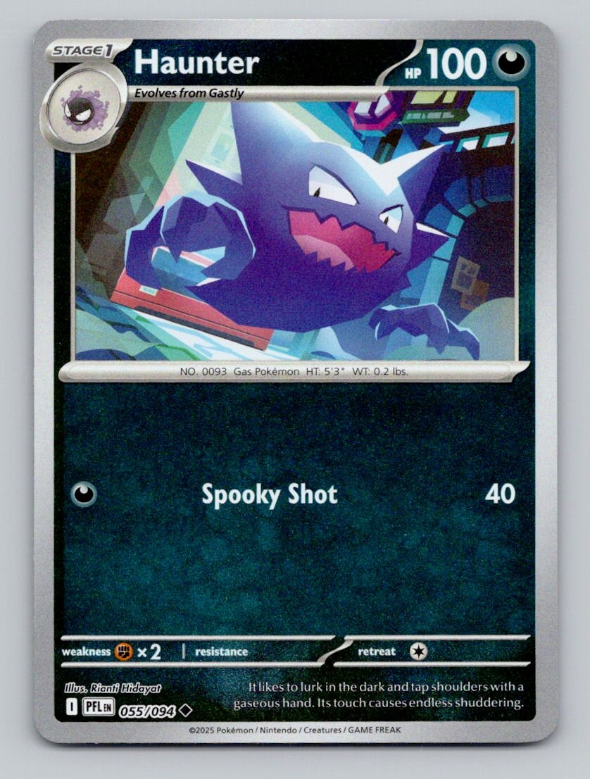 Reverse Holo Haunter 055/094 Uncommon Phantasmal Flames Pokemon