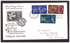1961 CEPT conference illustrated first day cover with Torquay cancellation.