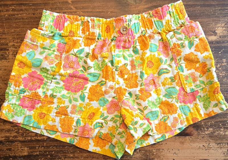 Old Navy Girl's Floral Casual Shorts Multicolor Elastic Waist Size M (8)