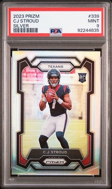 2023 Panini Prizm CJ Stroud Silver RC Houston Astros 339 PSA 9