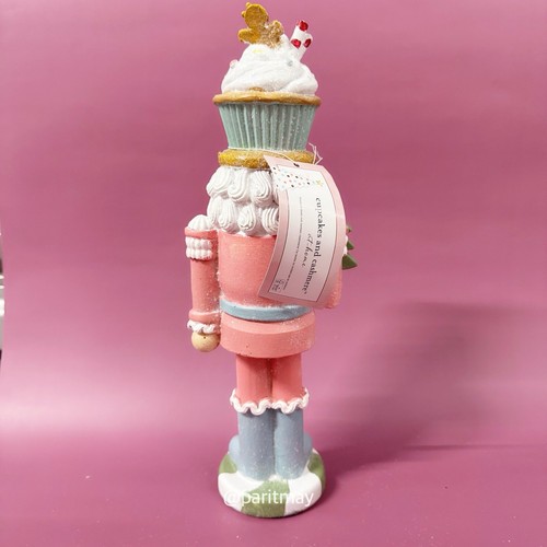 Cupcakes and Cashmere Cupcake Nutcracker Pink Pastel Figurine 13.8" (NEW JN BOX) - Picture 3 of 3