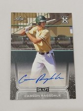 Carson Ragsdale Philadelphia Phillies 2020 Leaf Draft Certified Autograph Rookie