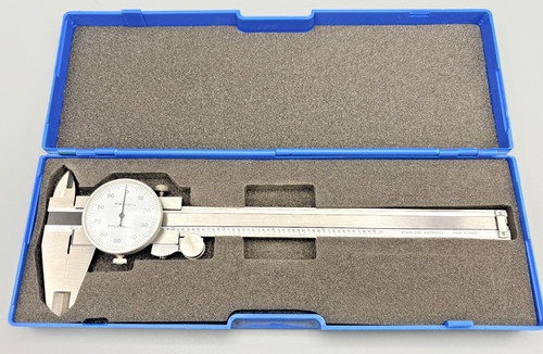 Westward 4KU74 Dial Caliper 0-6in Stainless Shockproof w/ Case