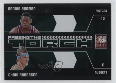 2009 Donruss Elite Passing the Torch Green Chris Andersen Dennis Rodman HOF n1u