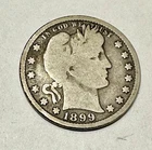 1897 Barber Quarter. 90% Silver. Good Condition. Charity Auction.