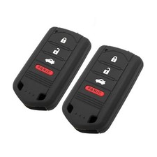 Silicone Key Fob Cover Fit for Acura ILX RDX TL ZDX Smart 4 Black Black