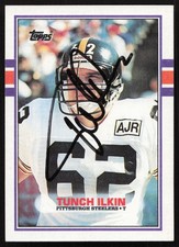 Tunch Ilkin Signed 1989 Topps RC 317 Pittsburgh Steelers