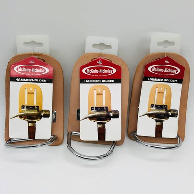 3pk McGuire-Nicholas 739 Hammer Holder Leather Swivel Steel Max2-1/2'' Wide Belts