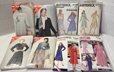 Pattern Lot Misses Sizes 14- 16 ++  LOT of 8-CUT- Dress Jacket See & Sew ++VTG