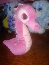 TY MAJESTIC the Pink SEAHORSE BEANIE BABY no tag