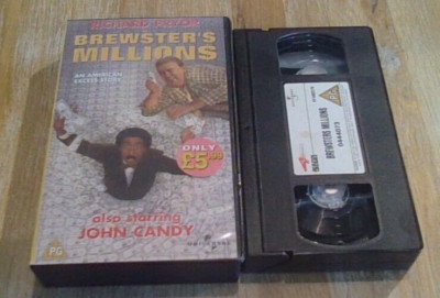 BREWSTER'S MILLIONS UNIVERSAL UK PAL VHS VIDEO 2000 Richard Pryor John Candy