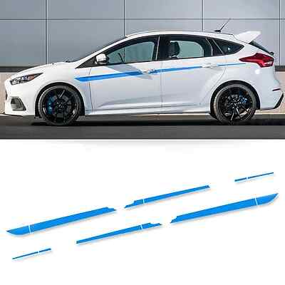Cuerpo deportivo falda lateral cintura línea rayas calcomanía vinilo pegatina envoltura para Ford Focus - Imagen 23 de 27