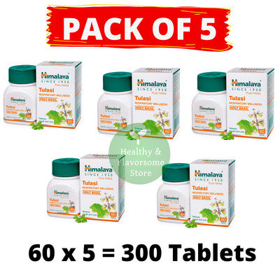 Himalaya Holy Basil/Tulsi Respiratory Wellness Relieves Cough 5 BOX 2026 EXPIRY