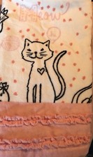 ONE Circo Kitty Cat Hand Bath Towel Cotton Pink White NEw