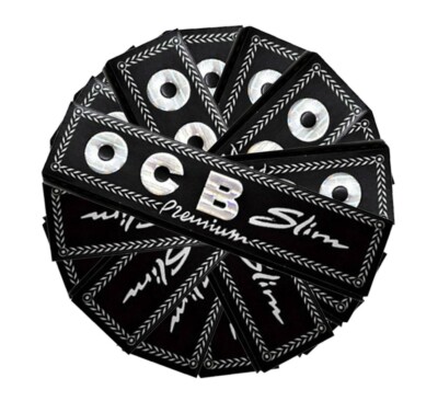 20x OCB Pape Slim Black Premium King Size Heftchen Long Papers Blättchen Schwarz