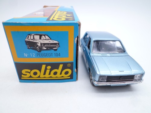 VINTAGE SOLIDO GAM 1 No.12 PEUGEOT 104 IN ORIGINAL BOX 1970s - Imagen 4 de 7