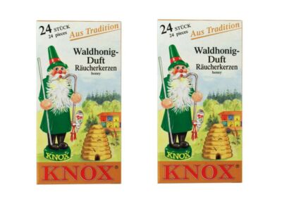 KNOX - 2er Set Räucherkerzen Räucherkegel Gr. M - Waldhonig 