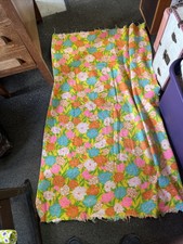 70s Vintage Tericloth Fabric Remnant