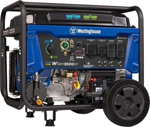 Outdoor Power Equipment 12500 Peak Watt Dual Fuel Home Backup Portable Generator