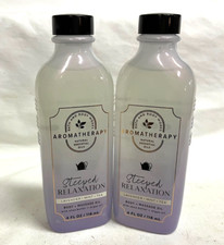 Bath  Body Works 2 Lavender, Mint, Tea Body MASSAGE OIL "Steeped Relaxation"