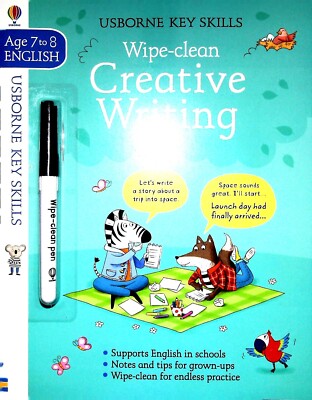 Wipe-Clean Creative Writing 7-8 Usborne Key Skills School Learning