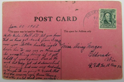"Tarjeta de rompecabezas de locura de patinaje sobre ruedas ""Well B Damn"" de Earl 1902" postal - Imagen 2 de 2