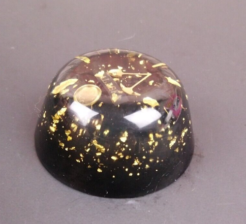 VTG Lucite Alaska Souvenir Gold Flake Paperweight Gold Rush - Picture 5 of 7