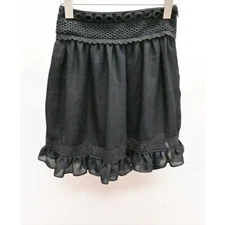 McQ Alexander McQueen | Black Ruffle hem Skirt | Size 38 Approx. US 4