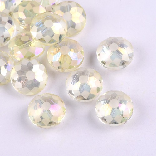 10pcs 14mm 18mm Matte Oblate Rondelle Faceted Crystal Glass Beads for Jewelry - Picture 15 of 20