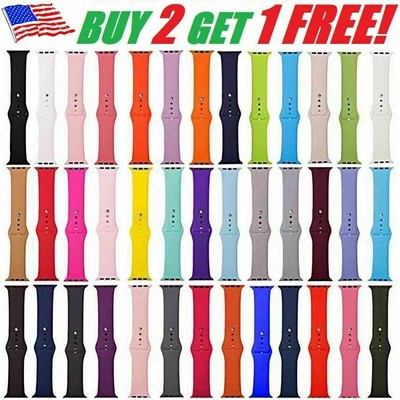 Silicone Band Wrist Strap For Apple Watch iWatch Sports Series 10 9 8 7 6 5 4321
