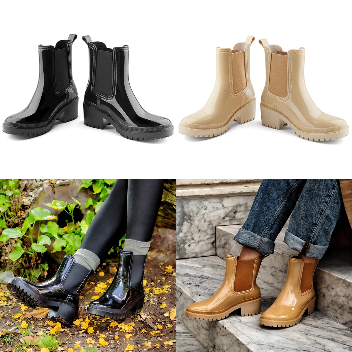 Chelsea style rain best sale boots