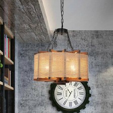 Rustic Chandelier Farmhouse Vintage Pendant Light Ceiling Fixture Lamp 20"