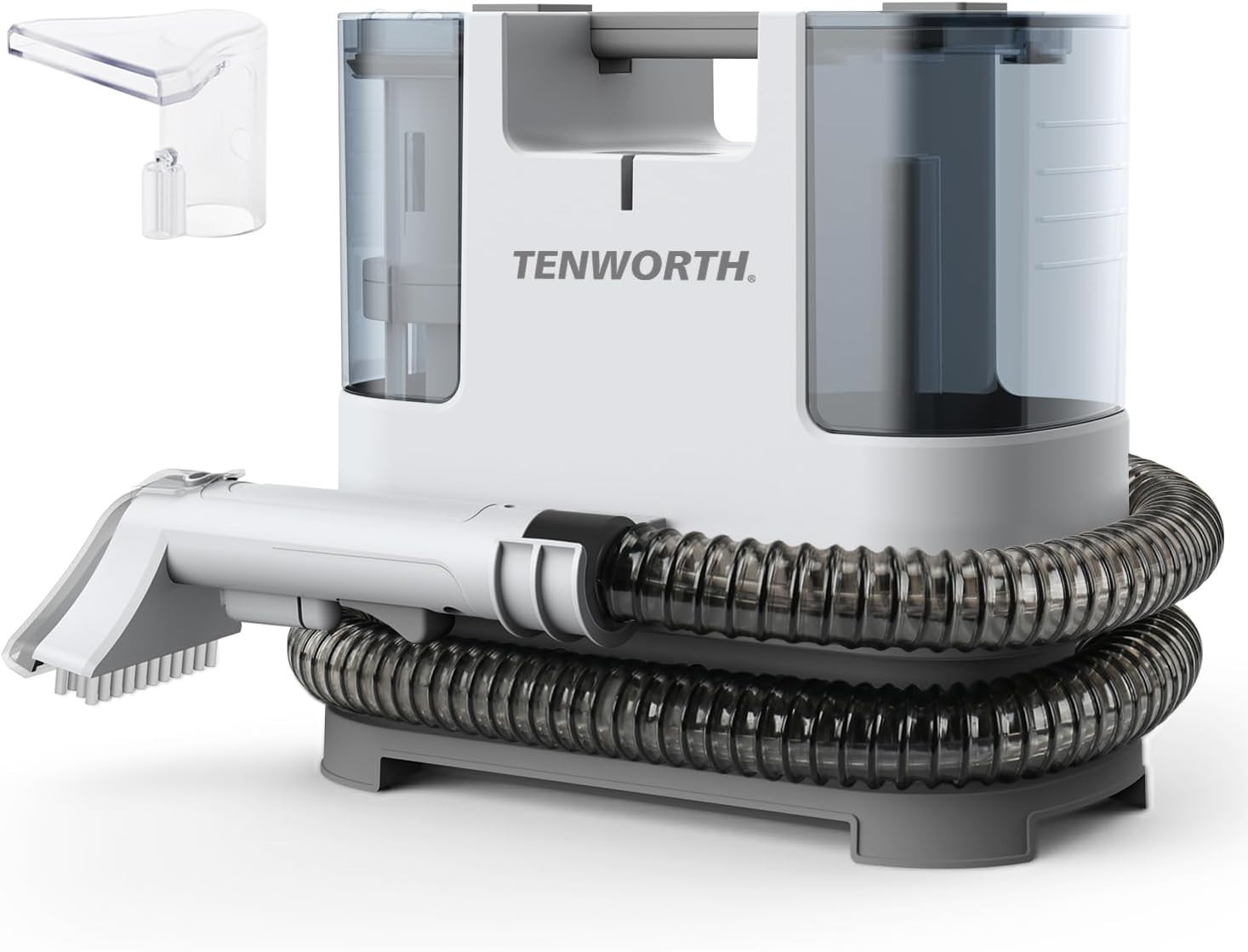 Nettoyeur vapeur pour canape TENWORTH avec aspiration cyclonique et brosse textile compacte