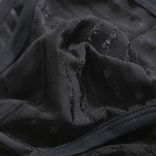 Sexy Calzoncillos en T para Hombres Bolsa Color Sólido Tanga Seda Hielo Ver a través del Calzoncillo - Imagen 7 de 15