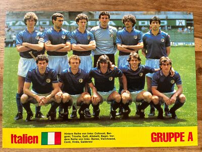 ITALIEN EM UEFA 1988 POSTER no PANINI / TOPPS ITALY BARESI BERGOMI GALLI CONTI