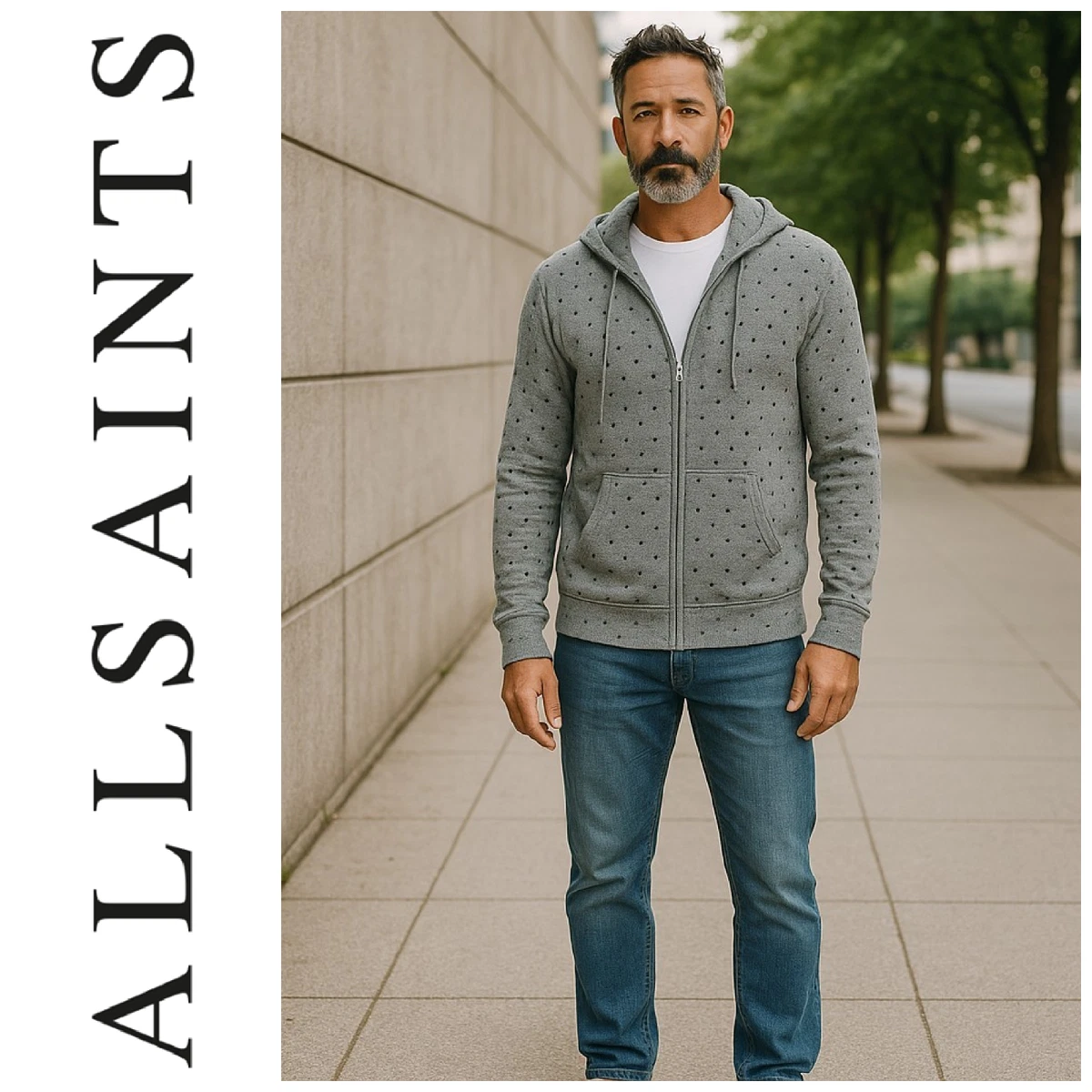 AllSaints Sweat à capuche - grey/gris