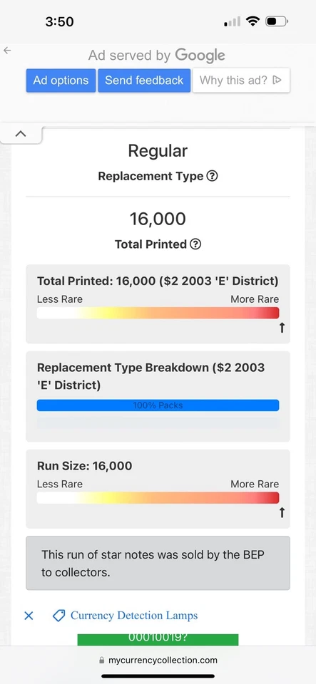 2003-$2 DOLLARS BILL STAR NOTE LOW PRINTED Nice Piece For Your Collection  - Image 3 of 3