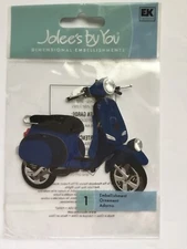 Jolee's Boutique By You Scrapbook Stickers blue VESPA MO PED SCOOTER FREE SHIP