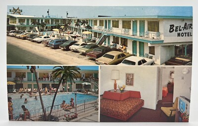 Bel Air Motel Wildwood Crest New Jersey #145704 Vintage 1981 Postcard 