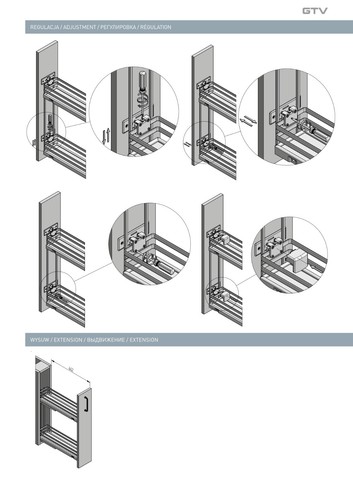 Paniers en fil de fer souple à fermeture éclair rangement de cuisine pour unité 150 200 mm anthracite - Photo 13 sur 37