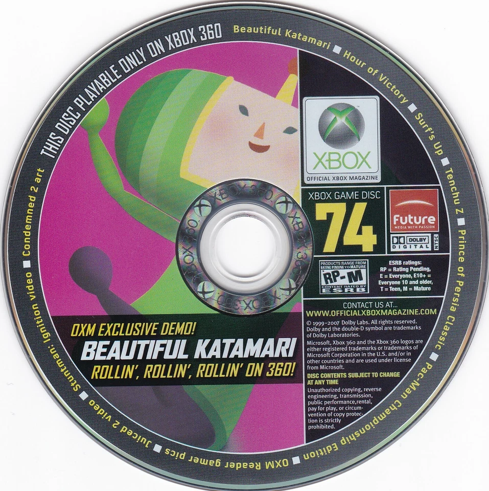 Official Xbox Magazine Demo Disc 74 (Microsoft Xbox 360) **DISC ONLY** - Image 2 of 2