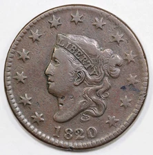 1820/19 1c Coronet or Matron Head Large Cent