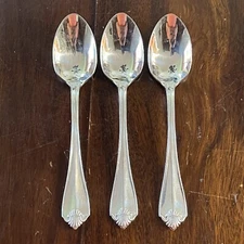  Oneida Silverplate King James Teaspoon Glossy Flatware 6 1/8 3Pc Set