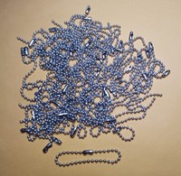 Military GI 4.5" 2.4mm Ball Bead Stainless Steel Replacement Short Dog Tag Chain 2