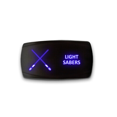 Kstar Stark Laser Etched LED Rocker Switch Dual Light 20A 12V ON/OFF