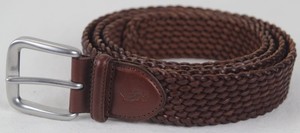 polo braided leather belt