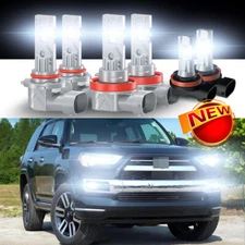 For Toyota 4Runner 2010-2020 - 6x LED Lights Bulbs Hi/lo Beam+Fog Light KIT
