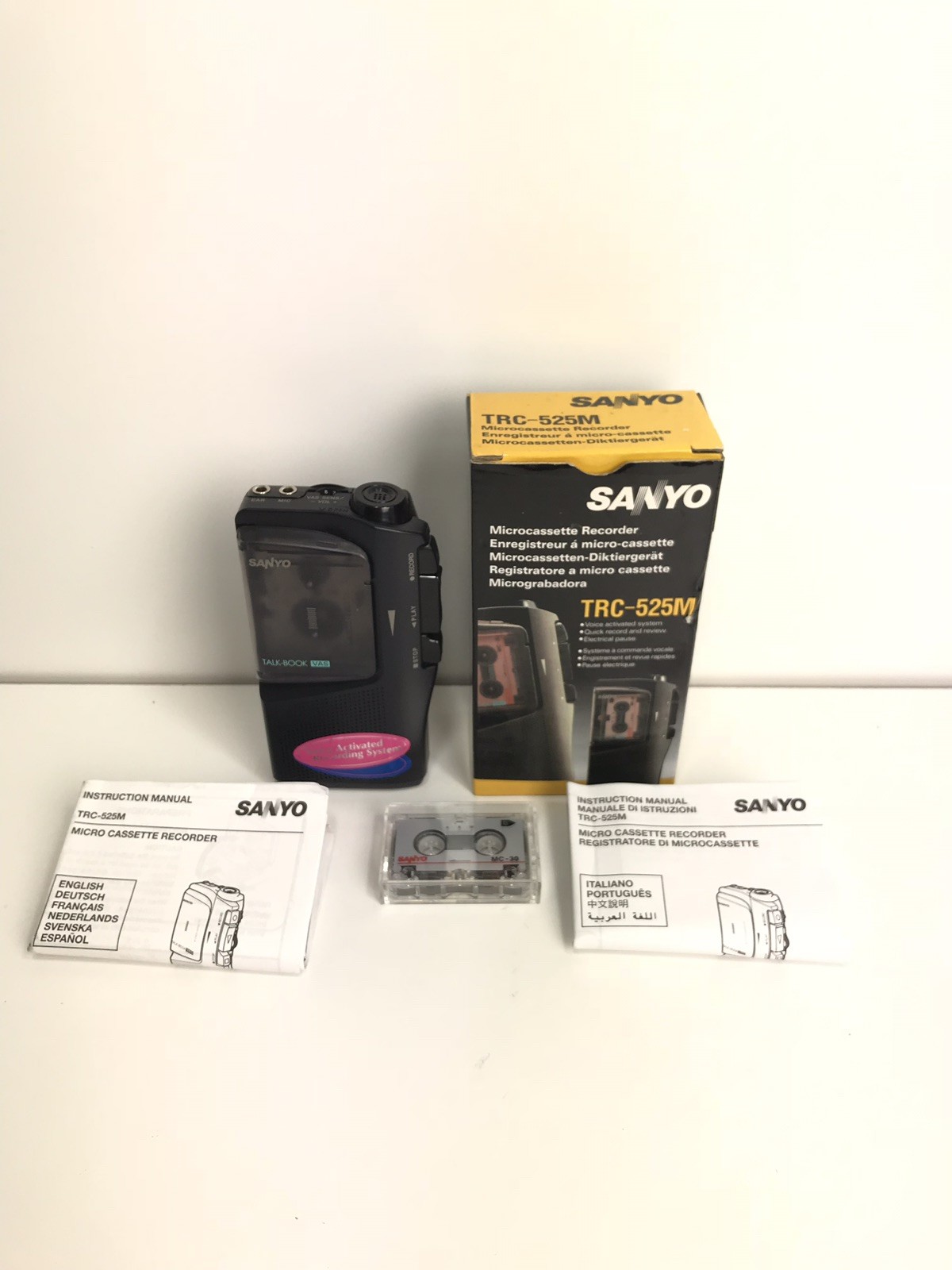 SANYO Trc-525m Talk Book Microcassette Voice Recorder Handheld Dictaphone  for sale online | eBay