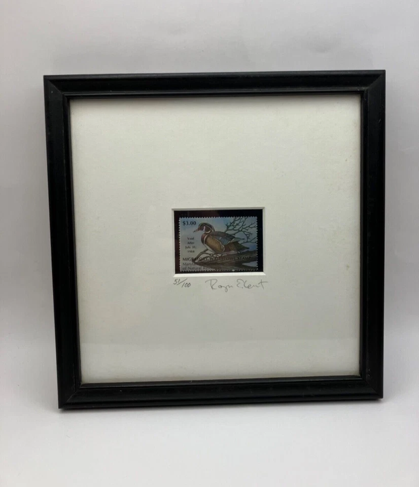 Hunting Stamp Holly Swamp 1983 MD. Migratory Waterfowl Signed 51/100 Roger Lent - Image 2 of 3